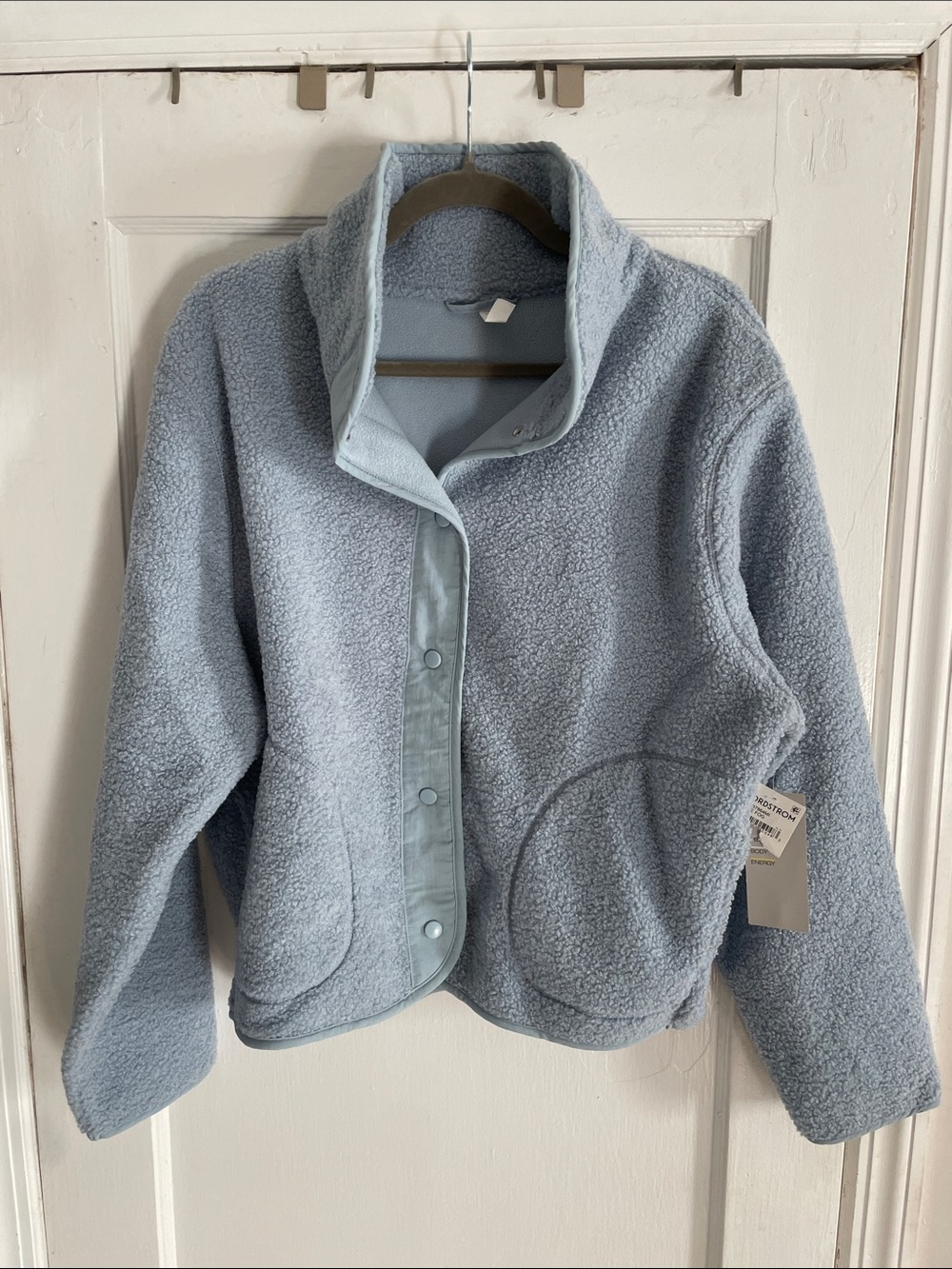 Zella Jacket NWT Medium - Blue Fog - Button Up